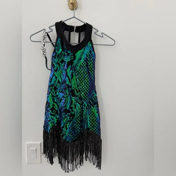 Revolution Dancewear HOW THE OTHER HALF LIVES Sequin Fringe Dress - Picture 2 of 6